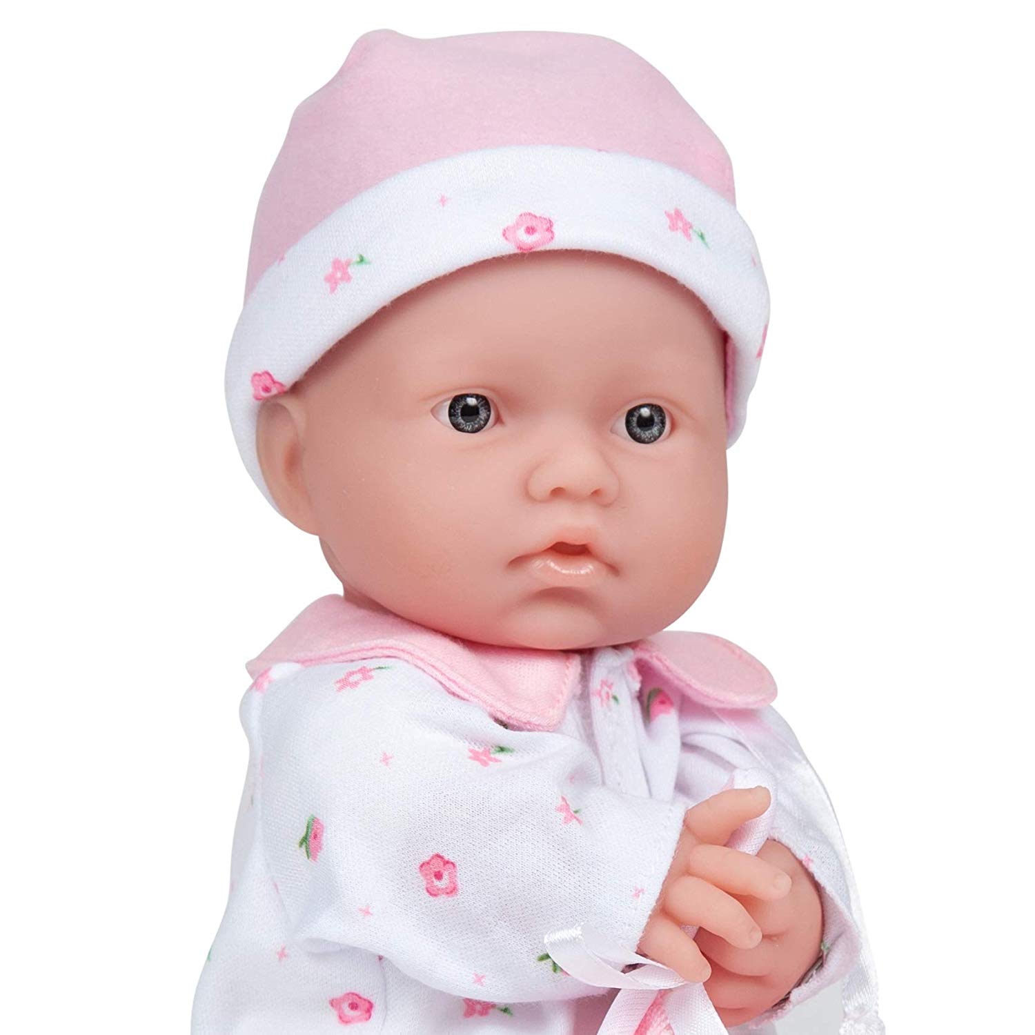 JC Toys La Baby Soft Body Doll, 27.9 cm, Washable, Removable Clothes, Pink with Hat and Blanket for 12 Months + - Image 3