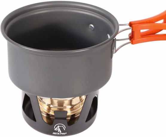 REDCAMP Mini Spirit Burner, Ultralight Portable Alcohol Stove for Backpacking Hiking Outdoor, Small Lightweight Camping Stove for BBQ Cooking Picnic - Image 2