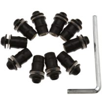 10X Motorcycle Windscreen Windshield Fairing Well Nut Bolt Solid Screw M5 Black