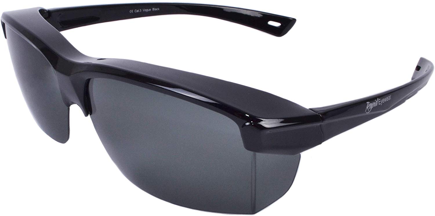 Rapid Eyewear Over Glasses Sunglasses For Men: Polarised uv400: UK Product: Fit Over Glasses up to 140mm Wide for Driving Fishing & Cycling Sports. Mens & Womens. OTG