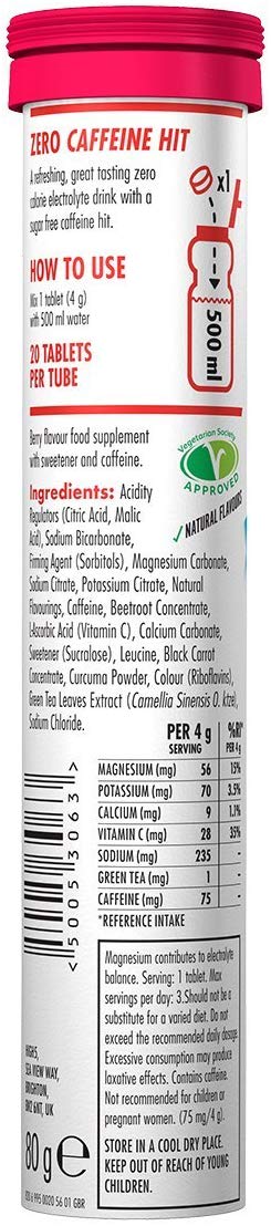 HIGH5 ZERO Caffeine Hit ElectrolyteTablet, Hydration Tablets Enhanced with Vitamin C, 0 Calories & Sugar Free - Image 3