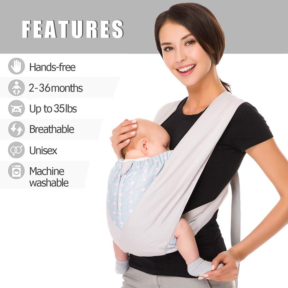 Cuby Best Organic Baby Carrier Cozy Cotton Baby Wrap X-Type Newborn ...