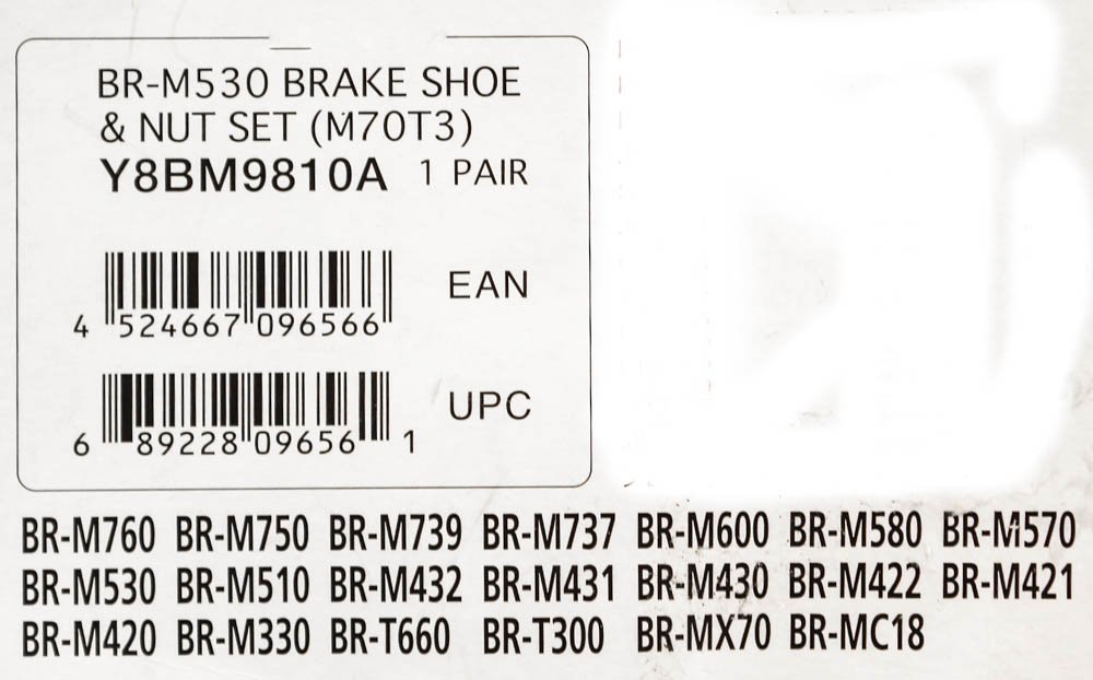 Shimano LX/DX M70T3 V-brake Shoe Set, Black - Image 4