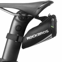 ROCKBROS Bike Saddle Bag Bike Seat Bag Bicycle Seat Bag Cycling Seat Pack Under Seat Pouch Mini Saddle Bag MTB Route Bike Strap Quick Release Black