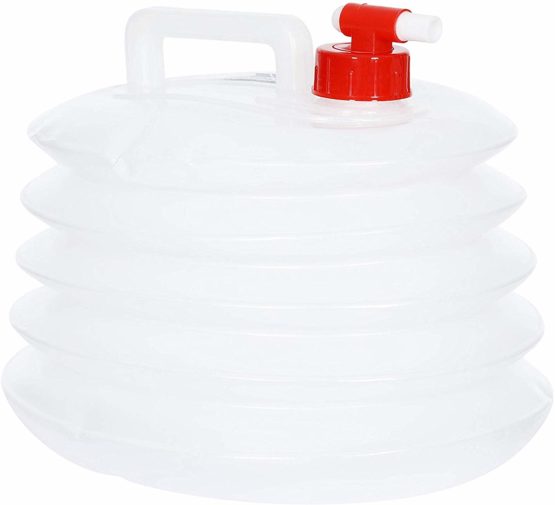 Trespass Squeezebox, Clear, Foldable Water Carrier 6L, White - Image 3