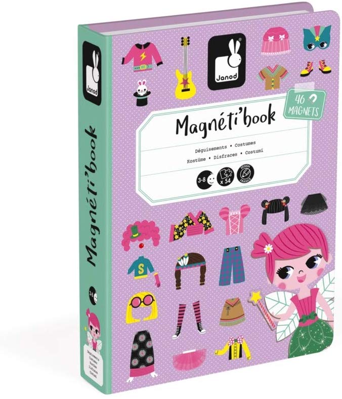 Janod, Magneti'Book for Girls, Magnetic Educational Game, 46 Pieces, Fine Motor Skills and Imagination Learning, From 3 Years - Image 4