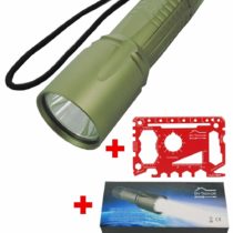 DIY TECH UK - IncrediBeam Mini 12cm Pocket Torch + Free 48 in 1 Wallet Tool - Latest Super-Bright LED - 300m Long Range - 5 Functions - Anti-Slip - Aerospace Grade Aluminium Body - Gun Metal Grey