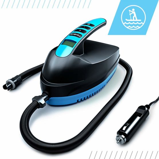 Bluefin Electric SUP Air Pump | Inflatable Paddle Board | 12V DC | PSI/BAR | Portable | High Pressure | Compressor | Fast Inflation | Auto Shut Off | LCD Digital Control & Display