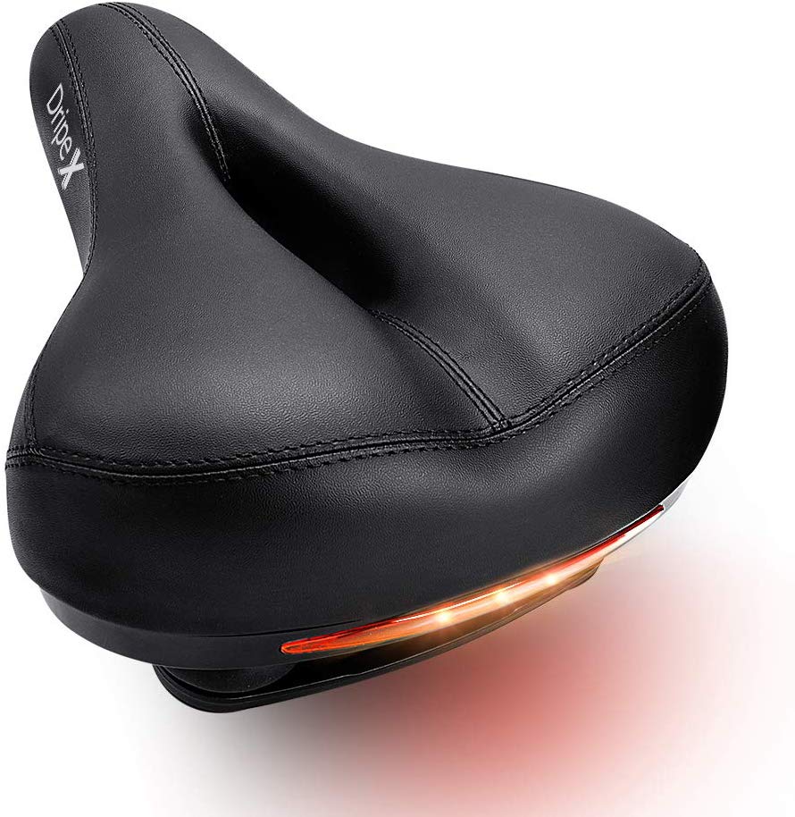 Dripex Gel Bike Seat Bicycle Saddle, Comfort Universal Cycle Saddle Wide Cushion Pad Waterproof for Women Men