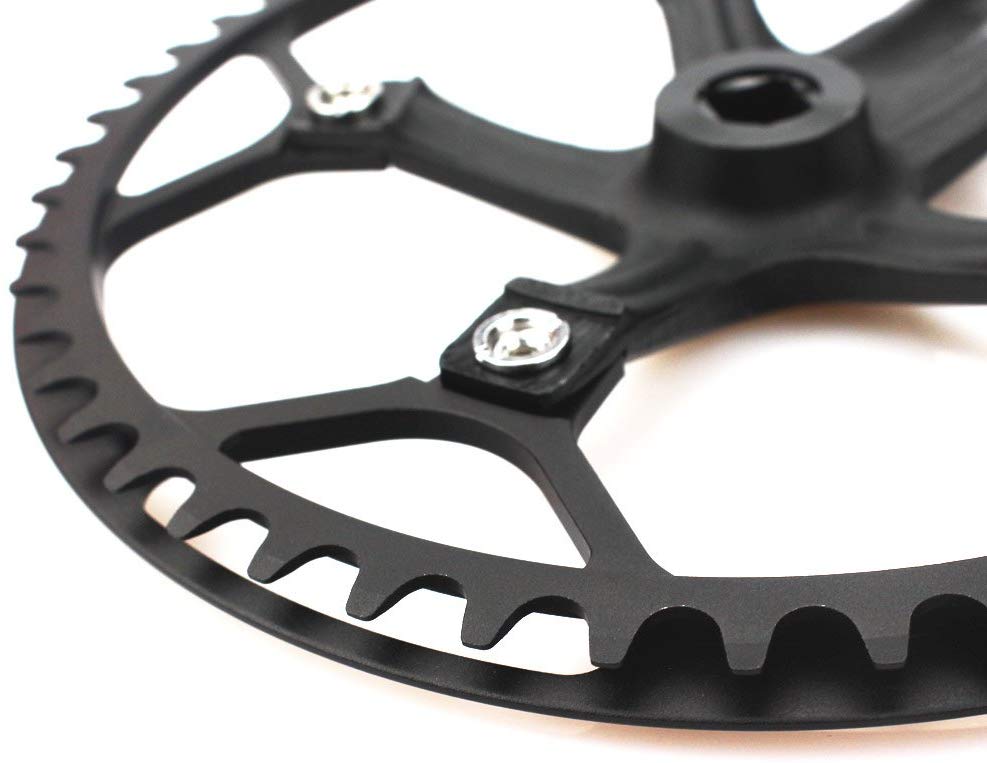 CYSKY Single Speed Crankset Set 53T 170mm Crankarms 130 BCD Litepro Folding Bike Crankset with Protective Cover for Single Speed Bike Track Road Bicycle - Image 3