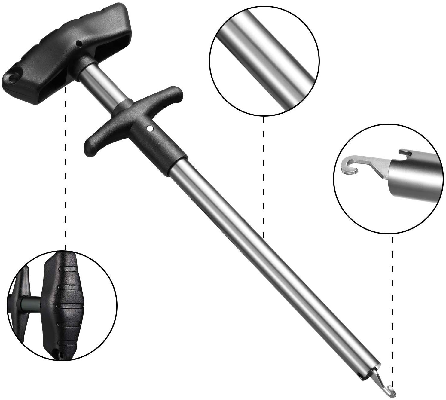 Syhood 2 Pieces Fish Hook Remover Tshaped Hook Puller Fish Hook