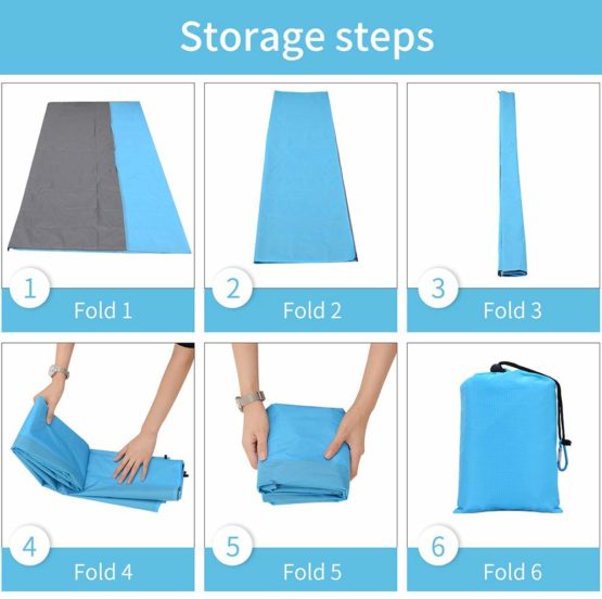 Beach Blanket Picnic Mat Camping Ground Mat Mattress 210 * 200cm Outdoor Blanket Ultralight Pocket Blanket Portable Picnic Mat Multifunctional Camping Baby Climb Ground Mat Mattress - Image 3