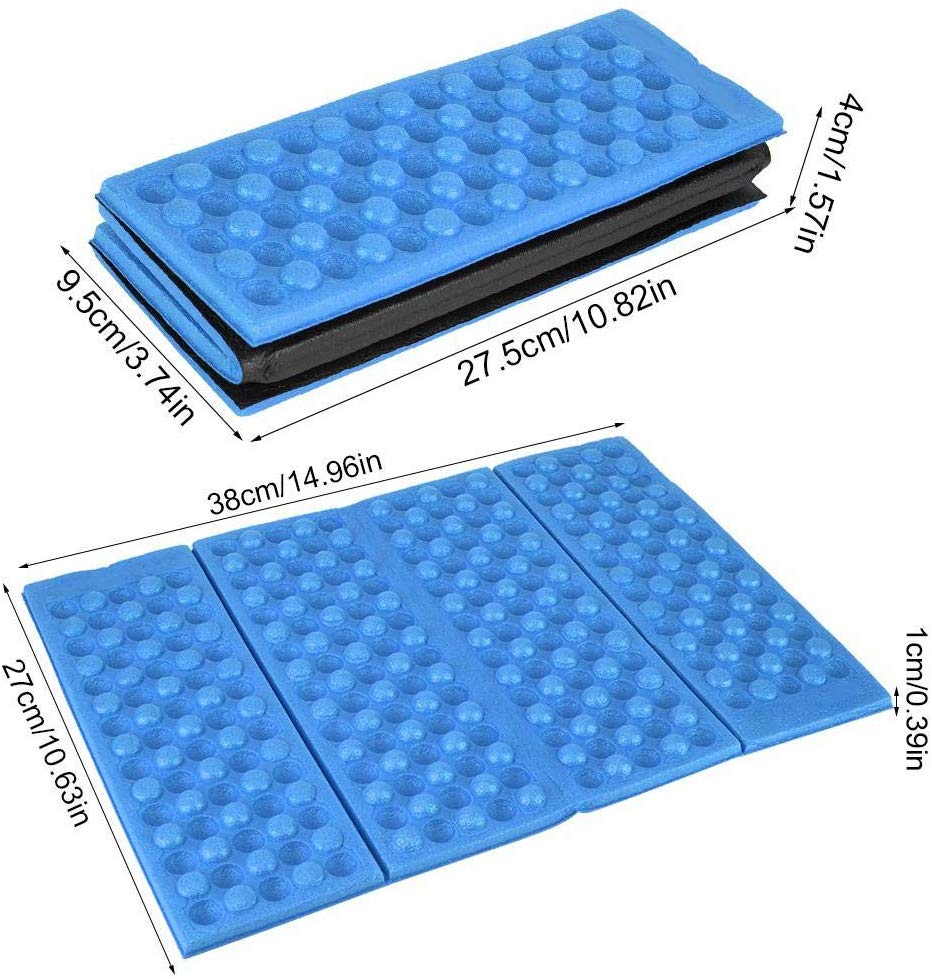 VGEBY1 Camping Mat, Foldable Cushion Seat Camping Foam Pad for Picnic Hiking Climbing Camping Traveling(Blue+Black) - Image 3