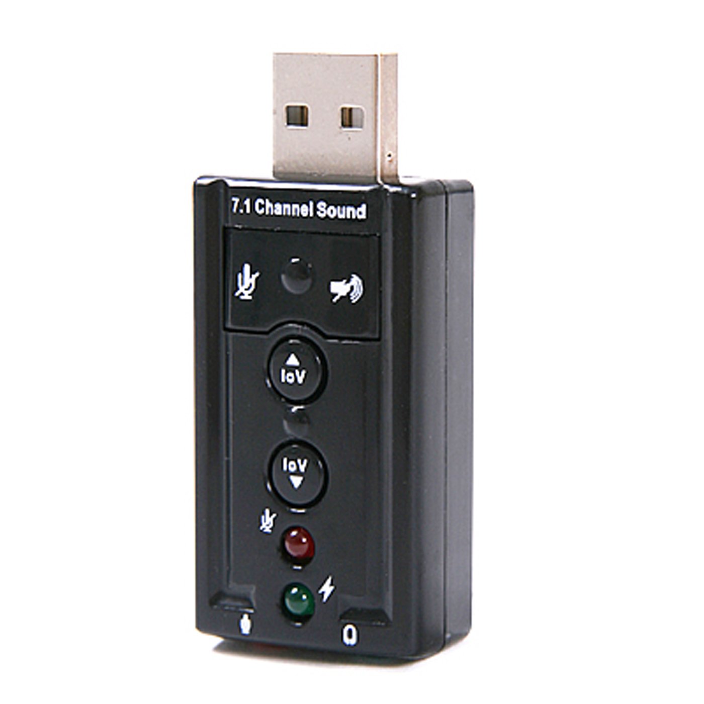 Dynamode USB-SOUND7, Portable USB Sound Card For Enhanced Media Experience- 7.1 Surround Sound, Deep Bass Sound