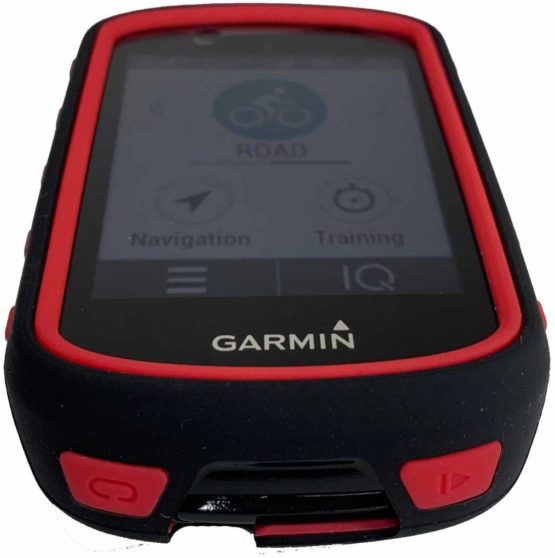 TUFF LUV Silicone Twin Dual Layer Double Protective Skin Case Compatible With Garmin Edge 830 - Black/Red - Image 3