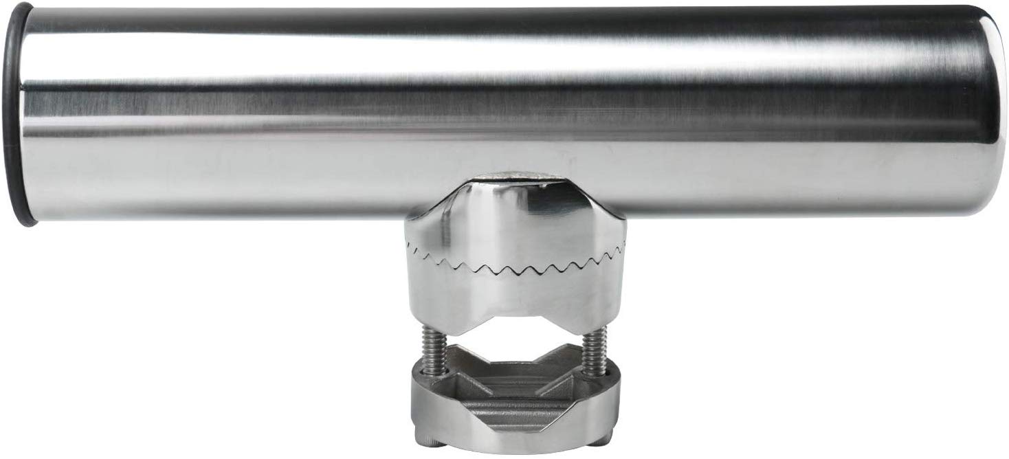 FreeTec Rail Mount Rod Holder Stainless Clamp on Fishing Rod Holder for Rails (2PC 1inch to 1-1/4inch), silver, 1PC 1" to 1-1/4" - Image 4