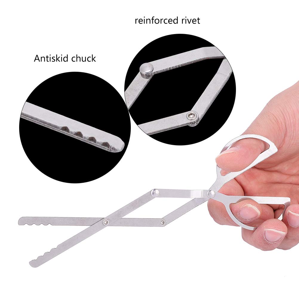 Zerone Outdoor Campfire Tongs, Metal Log Grabber Tool Camping Fireplace Tongs for Stove Grill Camping Kitchen - Image 2