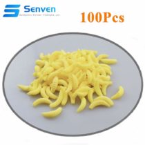 senvenelec Artificial Worm, Biomimetic Soft Silicone Earthworm Lures Worm Fishing Lures Simulation Red Worms Plastic Green Environment Strong Temptation Bait Fake RedWorm - Yellow 100Pcs