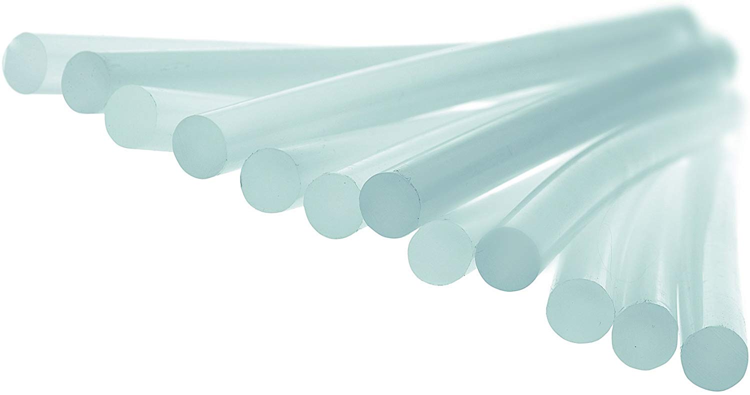 Rapid 40302775 190mm x 12mm glue sticks in a 10kg bag, transparent