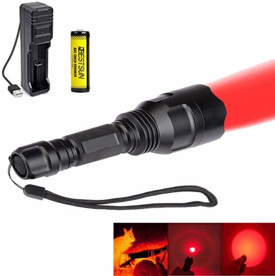 Red Light Torch, Red Hunting Flashlight Signal Torches Zoomable