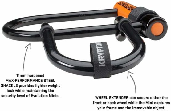 Kryptonite Messenger Mini+ Plus Wheel Extender Bicycle U-Lock - Image 3