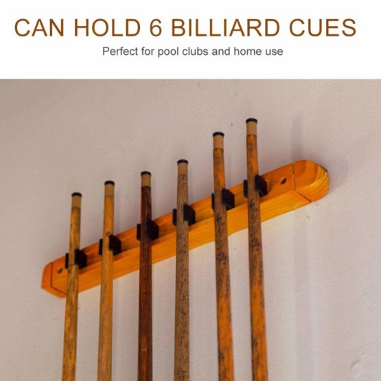 Pool Cue Rack Wooden Billiard Pool Cue Holder Snooker Wall Mounted Rack Stick Holder for Billiards Snooker Accessory - Image 4