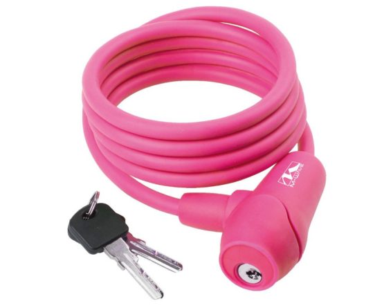 M-Wave Unisex's S 8.15 S Spiral Cable Lock, Pink