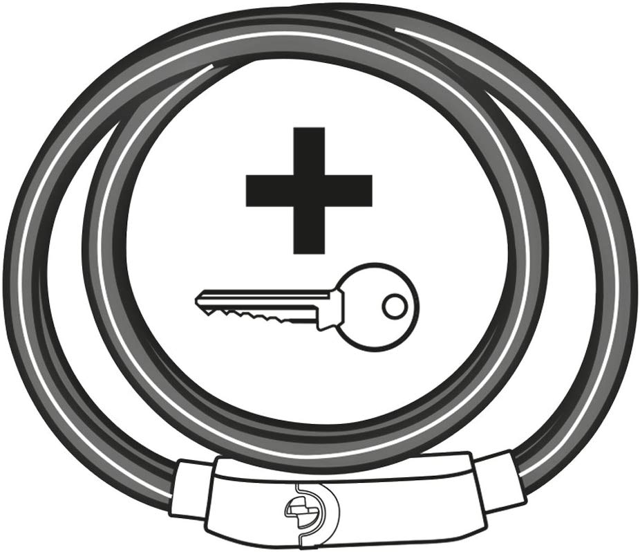 Stanley Unisex Adult S741-161 Reflective Key Cable Bike Lock - Black, 10 x 1200 mm 81316385111 - Image 3
