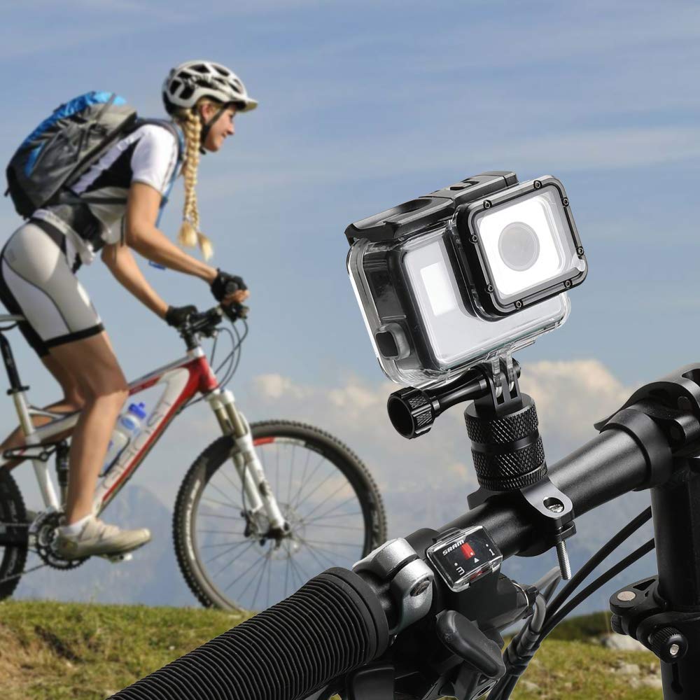 Forevercam Metal Bicycle Mount for GoPro Camera Handlebar Aluminium Mountain Bike Holder 360 Degree Rotation Rack Cradle Compatible Gopro DJI Insta Action Camera - Image 4