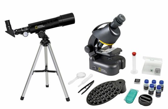 National Geographic telescope + microscope compact with smartphone holder
