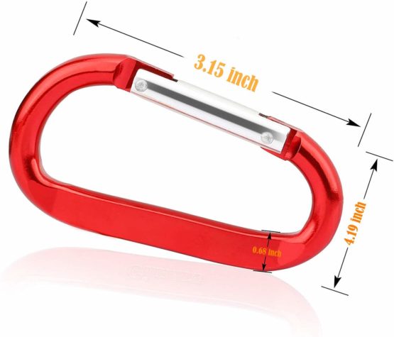 Lookka Carabiner clip, Durable D-Ring Keychain Clips camping accessories for Outdoor Home Rv, Camping, Fishing, Hiking, Traveling - Image 3