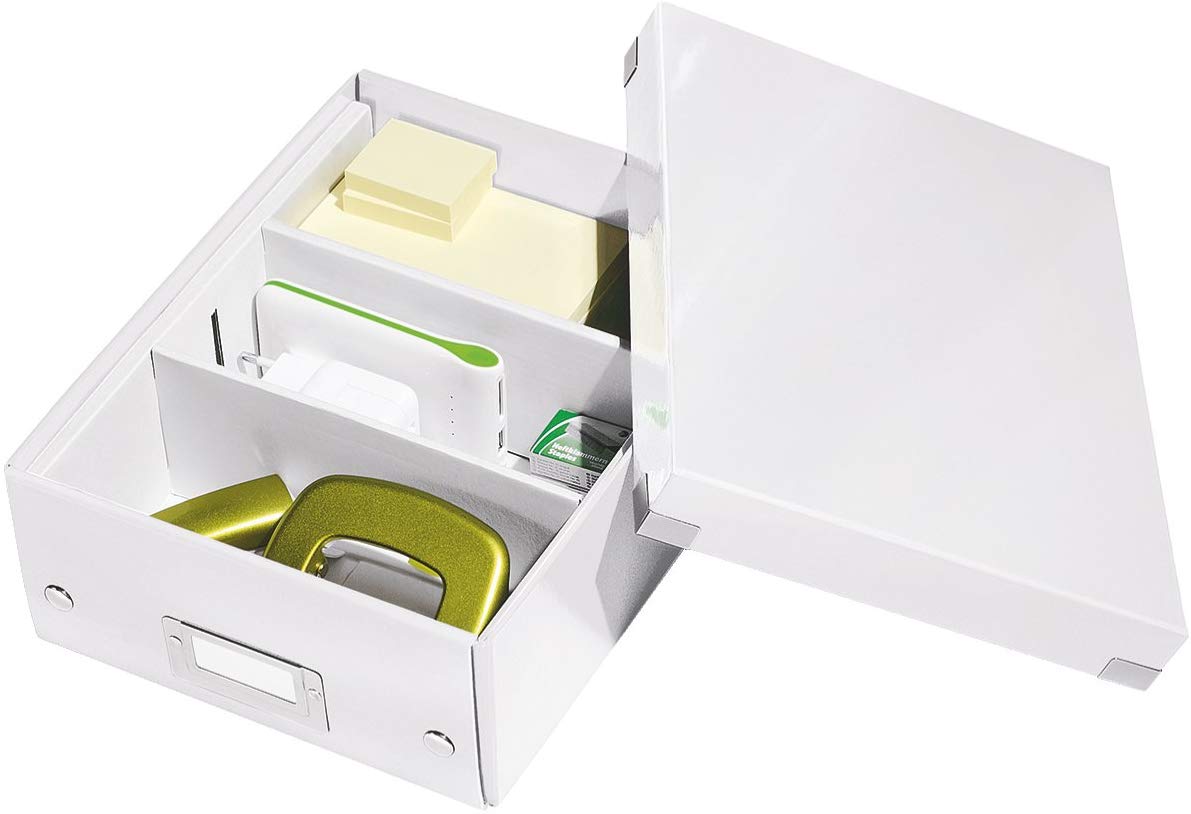 Leitz Organiser Box, Click and Store Range 60570001 - Small, White - Image 3