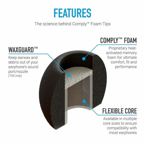 Comply Tsx-200 BLK medium earbuds x3 - Image 4