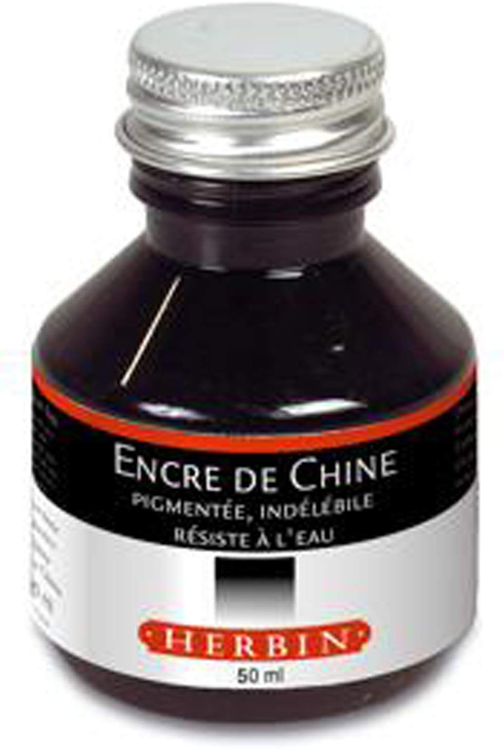 Jacques Herbin 11209T, A bottle of black Indian ink, 50 ml- Artist tool, Calligraphy, Writing