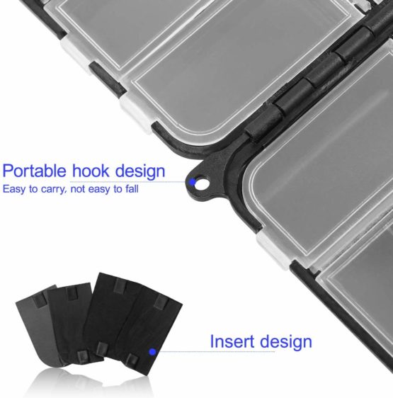 Vorcool Fishing Tackle Box Plastic Fishing Box Professional Fishing Accessories Storage Box (Black) - Image 4