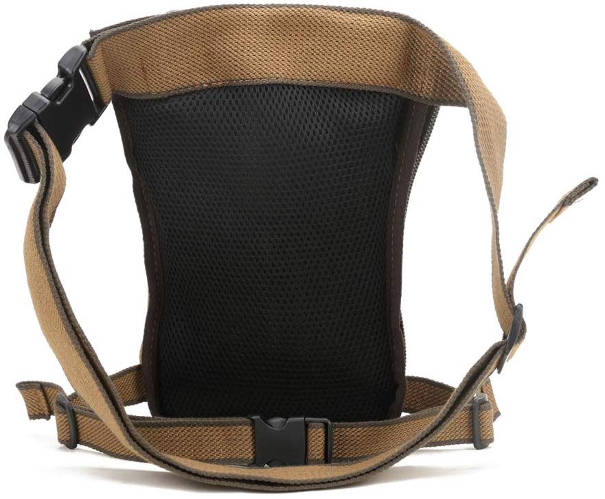 Canvas Drop Leg Bag Hiking Waist Pack for Men Women Travel Outdoor Sports Camping Tactical Motorcycle Riding Cycling Fishing Thigh Fanny Pouch - Image 4