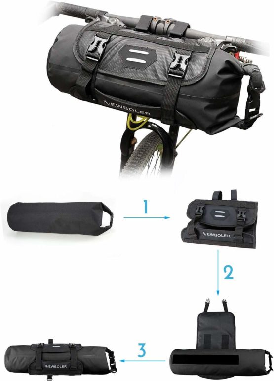Lixada Bike Handlebar Bag Waterproof Bicycle Frame Bag Cycling Front Handlebar Bag Multifunctional Top Handles Pannier Bag - Image 3