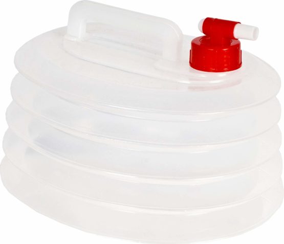 Trespass Squeezebox, Clear, Foldable Water Carrier 6L, White