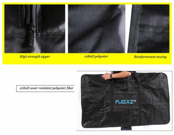 trancoss Bike Folding Travel Bag 26 Inch 1680D Padded Folding Carrier Waterproof Cycling Luggage Bag for Transport,Air Travel - Image 3