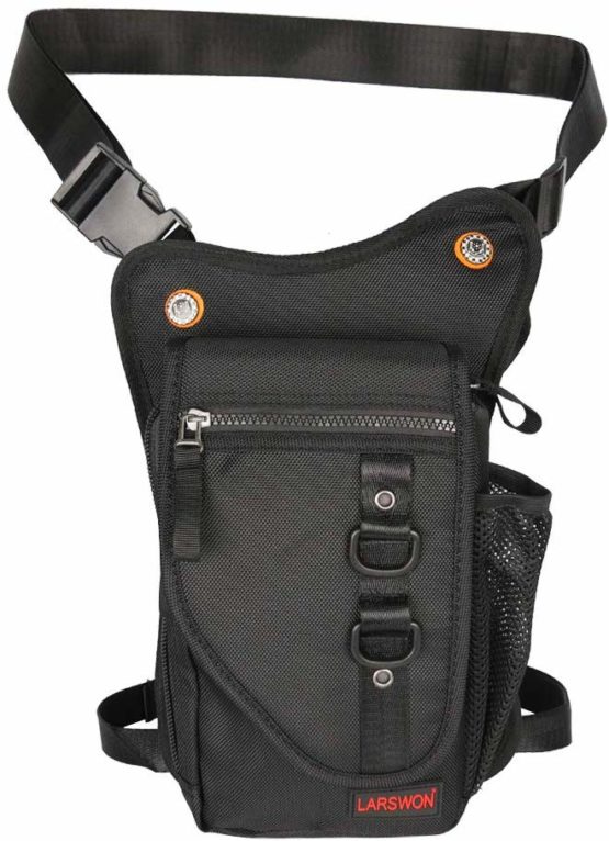 Larswon Thigh Pack, Leg Bag Thigh Pouch Bag Tactical Waist Bag Motrocycle Bag Waterproof Green