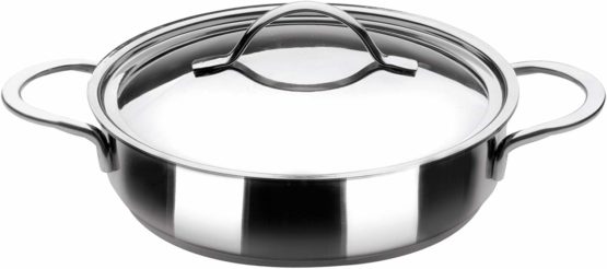IBILI Noah Round Dish with Lid, Stainless Steel, Silver, 18 x 18 x 7 cm