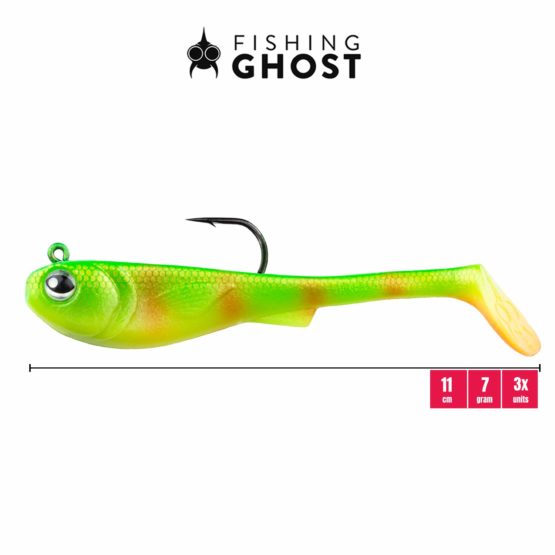 FISHN® GRUMPYbaby Rubberfish Set - Weight: 13g, Length: 11cm - Extreme swimming action, fishing lures for pike fishing, Softbait, Swimbait, high fishing power (3 pieces) (GRUMPYbaby Blue) - Image 2