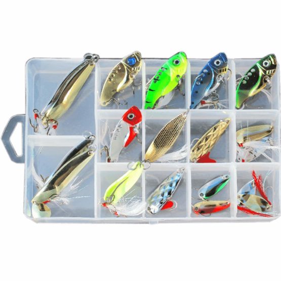 RoseFlower Fishing Lure Kits Mixed Universal Artificial Soft Baits Set Including Spinning Lures, Plastic Worms, Frogs, Single Hooks, Swivels and Tackle Box - Freshwater Saltwater Fishing Equipment - Image 3