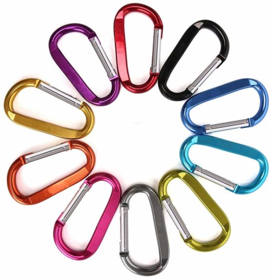 Lookka Carabiner clip, Durable D-Ring Keychain Clips camping accessories for Outdoor Home Rv, Camping, Fishing, Hiking, Traveling - Image 2