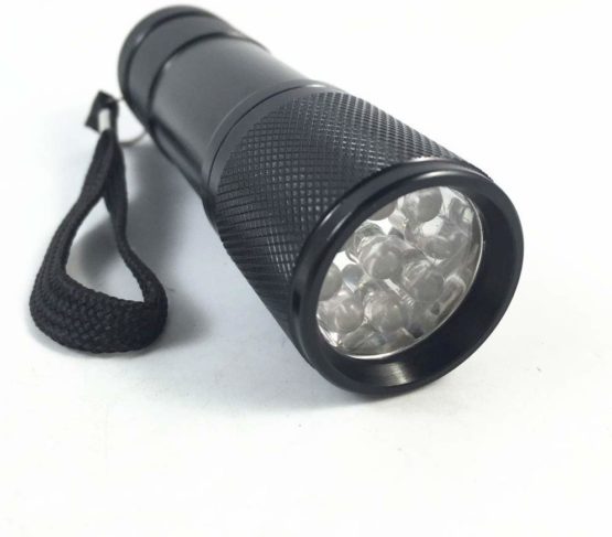 9LED Red Light Waterproof Flashlight Torch Astronomy Night Vision Camping Black