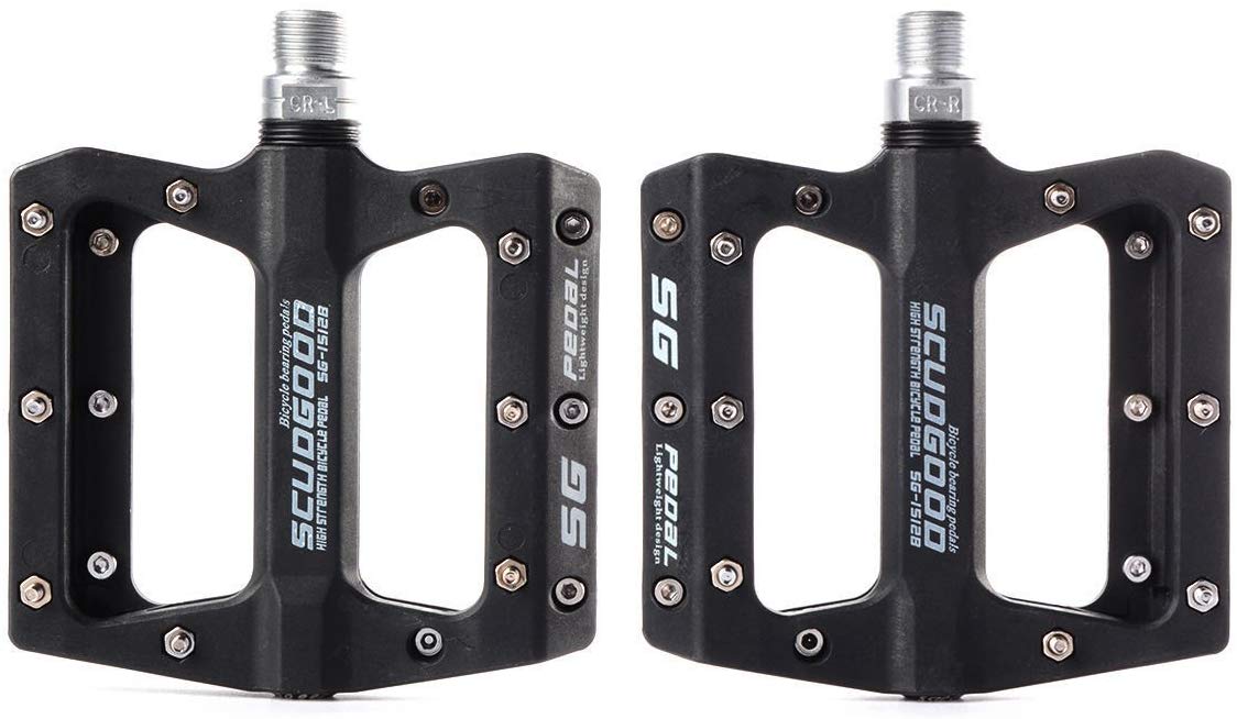 UPANBIKE MTB Road Bike Bicycle 9/16 inch Sealed Bearing Pedals Nylon Fiber (Polyamide) Platform, Black