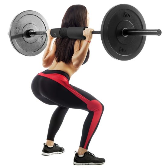 CampTeck U6814 Olympic Barbell Pad Support with Hook & Loop Straps Barbell Foam Pad Gym Squat Pad for Hip Thrusts, Weightlifting, Squats, Lunges & Much more – Black - Image 2