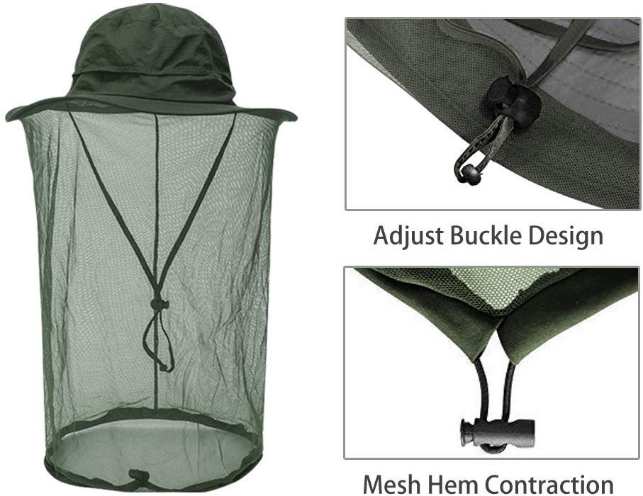 AYAMAYA Mosquito Head Net Hat, Quick Dry Bucket Sun Hat with Net Mesh for Men & Women - Image 3