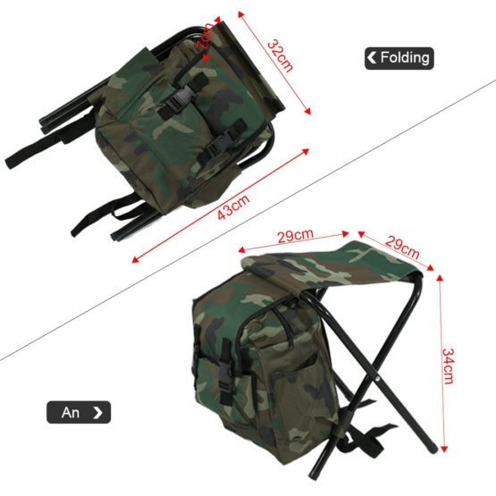 VGEBY Outdoor Foldable Stool Seat, Portable Outdoor Foldable Stool Seat with Bag Packpad for Fishing Camping Traveling - Image 4