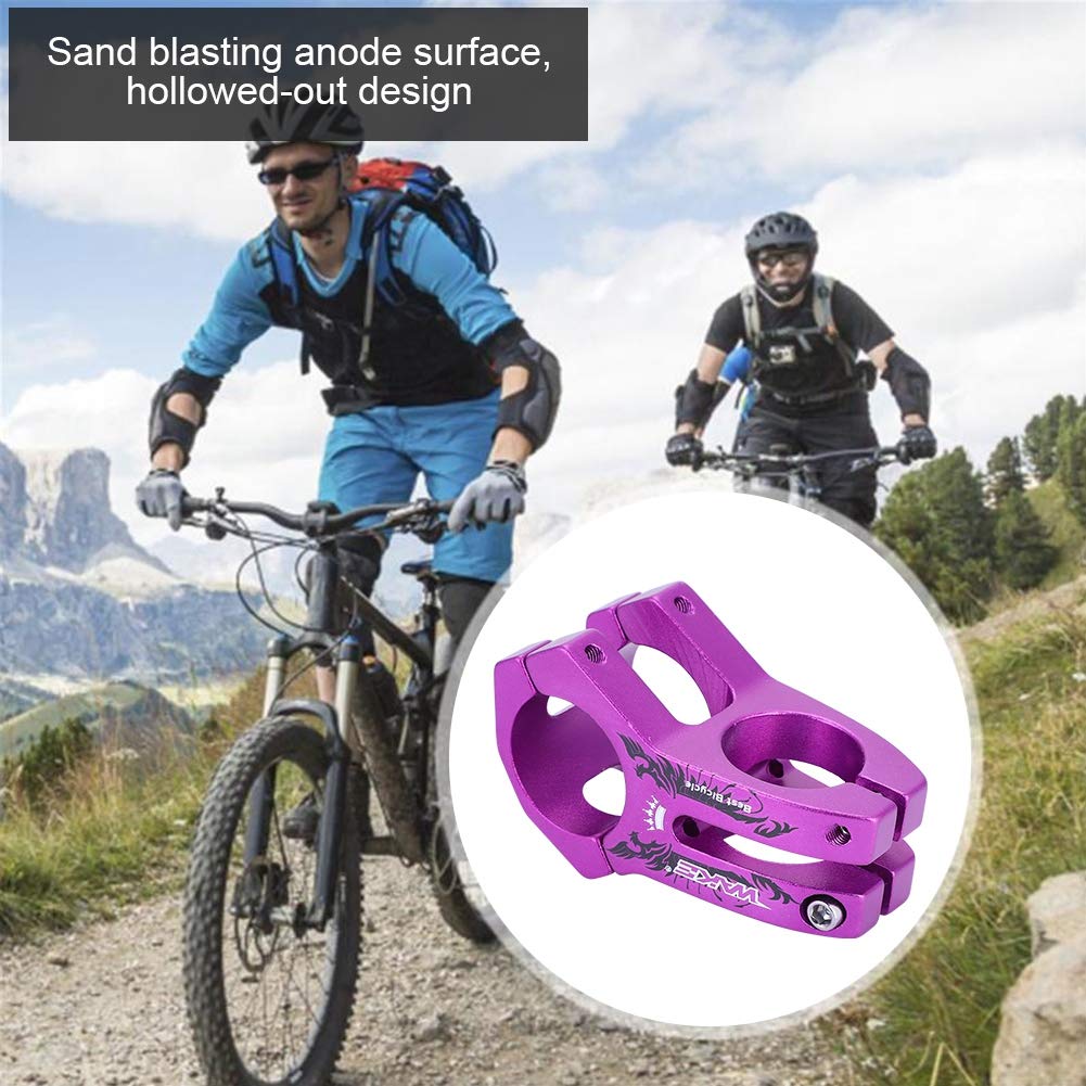 Purple MTB 31 8 Stem Stem MTB Stem 31.8 mm Aluminium Alloy Bicycle Handlebar Rod Mountain Road Bicycle Handlebar Rod (Purple) - Image 3